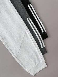 3pcs Tween Boy Casual Letter Print Knit Fabric Sweatpants, Comfortable & Versatile For Everyday Wear, Outdoor, For Tween Boys, Spring/Autumn - Multicolor - View 10