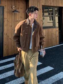 Men Jackets And Coats - 棕色 - 查看 6