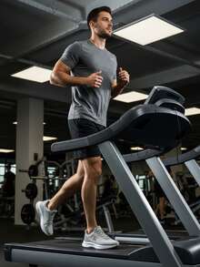 Men's Orthopedic Shoes For Walking, Gym, And Running - 灰色和橙色 - 查看 6