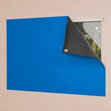 PVC Blackout Panel Curtain, Blocks 100% Of Light, For Living Room, Bedroom, Kitchen, Various Colors - Azul - Ver 7