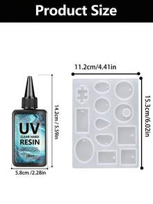 100ml Kits/200ml Kits/300ml Kits UV Resin, Fast Curing And High Viscosity UV Epoxy Resin, For Jewelry Making, Crafts, Casting - UV Resin - View 2
