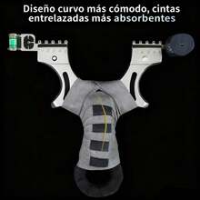 Tirachinas de francotirador 98k de metal con funciones de mira horizontal y luz roja, para práctica de caza y tiro al aire libre, juguete portátil,Incluye 1 lanzacohetes de acero inoxidable, 5 pares de correas, 200 proyectiles metálicos, 600 proyectiles de barro y 1 mira láser - Gris - Ver 7