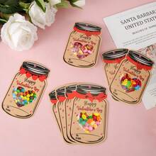 Candy Jar, Exchange Gift Party Gift, 20PCS/SET Valentine's Day Exchange Cards Set, Funny Mason Jar, Happy Valentine's Day Cards, - Multicolor - View 6