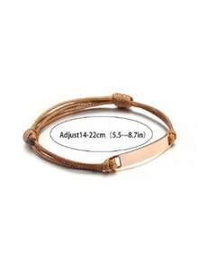1 Pieza de pulsera de acero inoxidable personalizada con grabado láser. Es un regalo de uso diario adecuado tanto para hombres como para mujeres. Es simple, casual, personalizable y único. Es un regalo ideal para él/ella, novio, novia, padre, madre, miembros de la familia y amigos en aniversarios, cumpleaños y ceremonias de graduación. - Multicolor - Ver 2