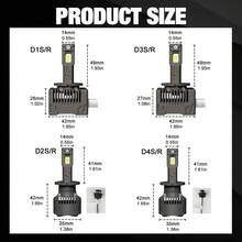 S&D D1S LED汽车大灯灯泡 D2S D3S D4S Turbo Lights 30000LM 6000K 汽车灯 Canbus 无故障 即插即用