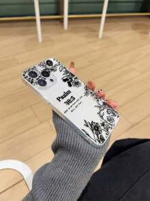 Un par de fundas para teléfono a juego con versículos bíblicos y diseños florales. Fundas para  compatibles con las series  16E/15/14/13/12/11/PRO/PLUS/PROMAX/MINI. También se adapta a las series  S/A/M/NOTE,  S/G/EDGE/E, las series Honor 200/MAGIC/X, las series OPPO RNO/A/F y los modelos de las series  14/Redmi/POCO/NOTE. Transparentes, sencillas, elegantes y duraderas, fabricadas con material TPU protector. Perfectas para San Valentín, Halloween, Navidad, Año Nuevo y todas las ocasiones festivas: una opción ideal para uso personal o para regalar. - transparente - Ver 3