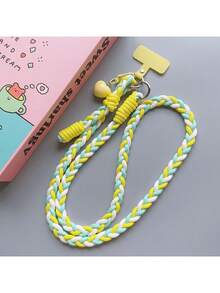 1 件通用手机挂绳，带卡夹和心形吊坠，聚酰胺编织斜挎带，防丢失手机壳挂链，适合送给母亲、家人、朋友、生日、节日的礼物，手机挂饰，手机链 - 彩色 - 查看 35