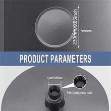 6-Setting Multi-Function High Pressure Rainfall Shower Head, Easy Installation, Adjustable Angle, Premium Bathroom Accessory Bathroom Accessories Bathroom Tools - Multicolor - View 5