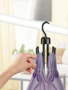 1/2 buc Agățător pentru maieuri, Agățătoare din plastic durabil, Cârlige rotative pentru curea, Concepute pentru agățarea maieurilor, cravatelor, curelelor, genților, curelelor, cârligelor rotative cu patru gheare pentru depozitarea eșarfelor, Cârlig multifuncțional pentru pălării, Cârlige rotative multifuncționale pentru haine, genți, curele, eșarfe, suport pentru depozitarea cravatelor, Accesorii pentru baie - Multicolor - Vizualizare 5