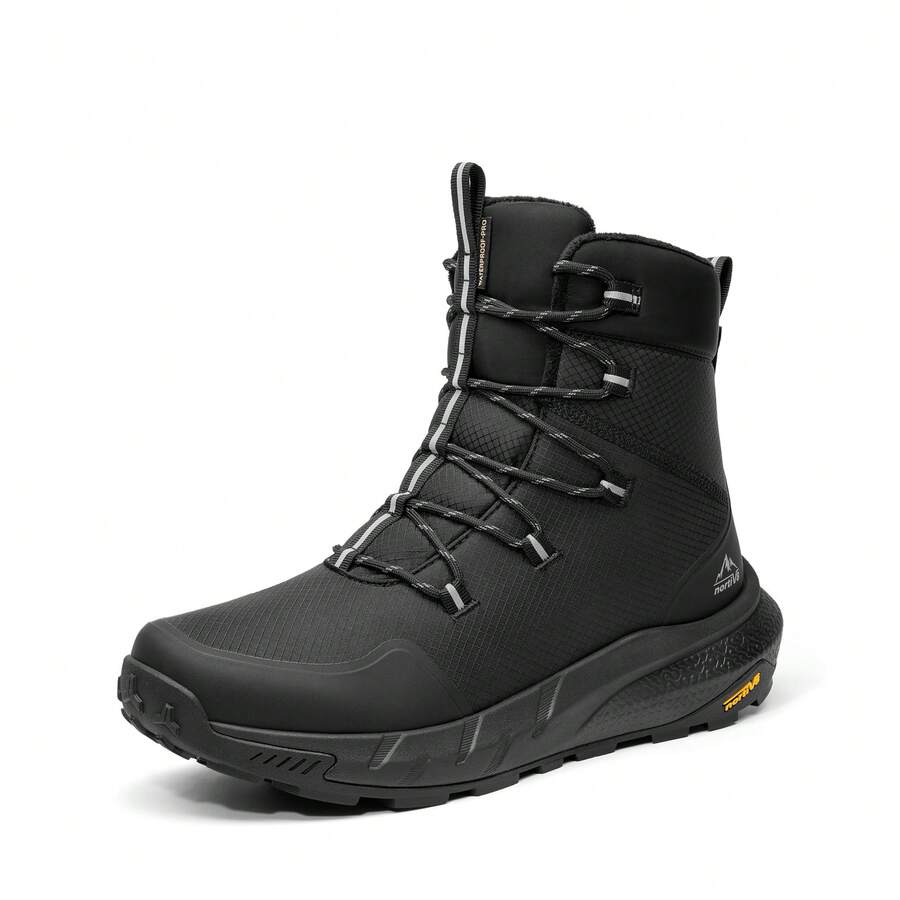 Men's Wide Winter Boots Grip On Snow Ice Insulated Waterproof Lightweight Comfortable Hiking Outdoor Boots - Black - View 1