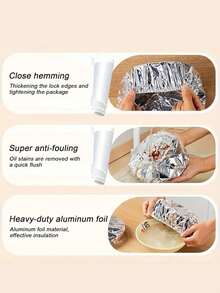 1 pieza/10 piezas/20 piezas/30 piezas Cubierta de aislamiento de papel de aluminio reutilizable, tapa resistente al calor, adecuada para cocina y mesas de comedor, reutilizable, empaque de alimentos aislado, adecuado para picnics, campamentos y uso doméstico, Turquía, duradera y aislada para frutas, comidas, vajilla, cubierta de aislamiento de alimentos para campamentos, cubierta de alimentaria, empaque de alimentos, película envolvente para refrigerador, caja de almacenamiento, accesorios de cocina - Multicolor - Ver 11