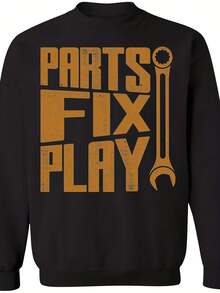Parts Fix Play Wrench Mecic Crewneck Sweatshirt,Autumn/Winter Hoodie Autumn Set - 款式15 - 查看 1