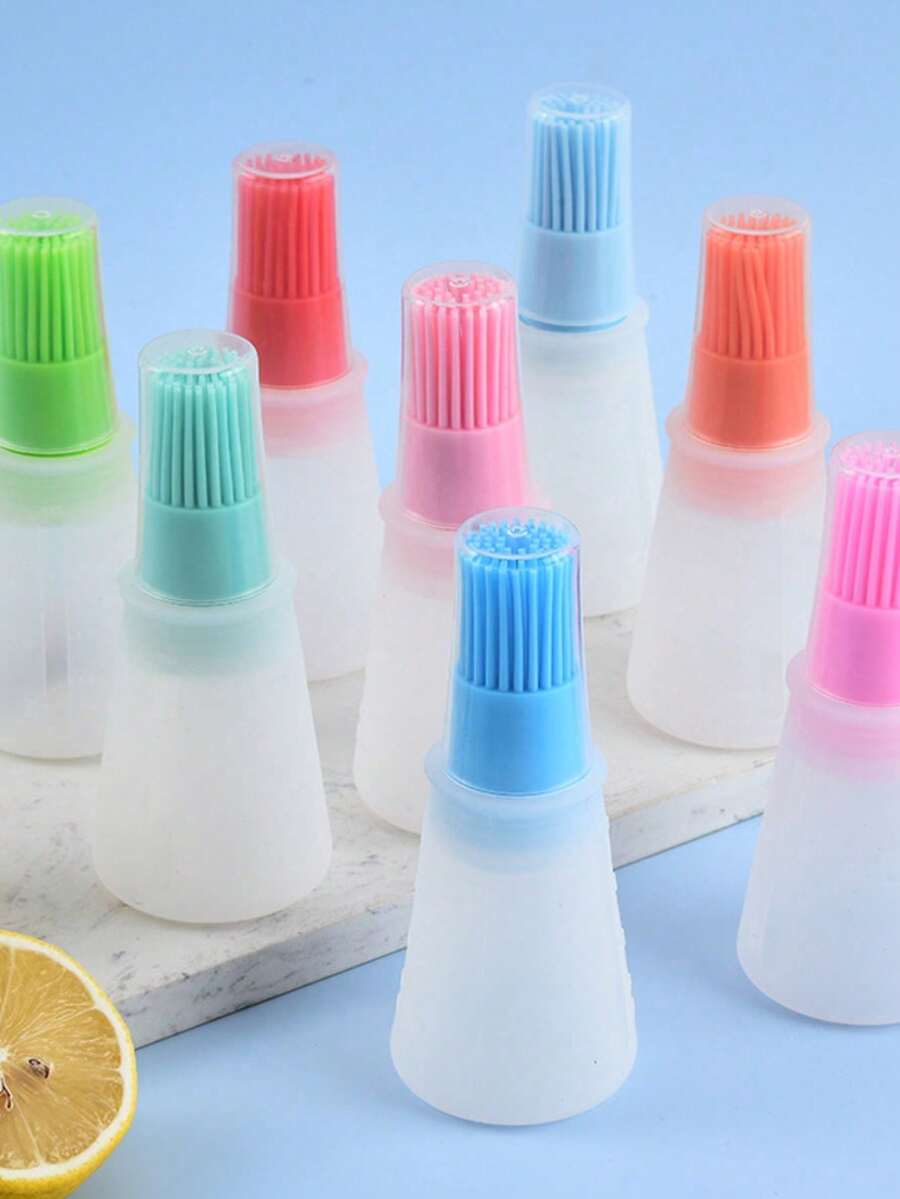 1件/3件装硅胶油刷带油瓶，耐热刷，适用于空气炸锅、煎饼、烘焙和烧烤