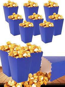 100/48/36/24/12pcs/1pc White Popcorn Boxes, 2 X 4.5 X 3 Inch Mini Popcorn Boxes, Suitable For Movie Night Decor, Christmas/Halloween