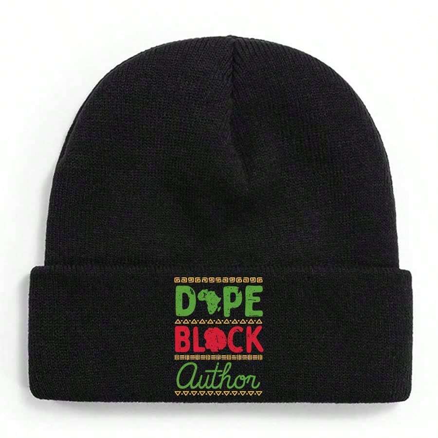 Dope Black Author Winter Beanie For Men Women Soft Warm Knit Hat Ski Stocking Cuffed Cap - 黑色 - 查看 1