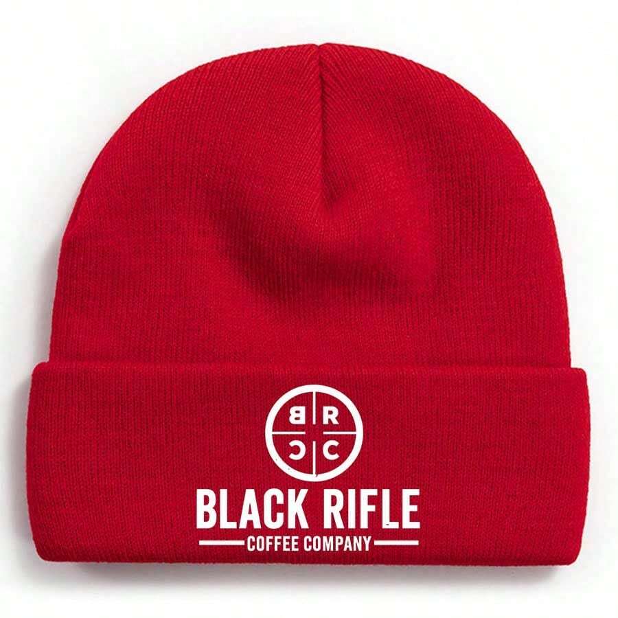 Black Rifle Coffee Company Logo On Green Gradient Background Winter Beanie For Men Women Soft Warm Knit Hat Ski Stocking Cuffed Cap - 紅色 - 查看 1
