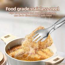 1 Stück handförmige Lebensmittelklemme, Pastakralle, aus rostfreiem Stahl, langanhaltend und wiederverwendbar - ergonomisches Design für bequemen Griff, vielseitig einsetzbar - geeignet für Fleisch, Pasta, Brot, Fritiertes, ideal für Küche, Restaurant, Party, Hochzeit, in 2 Farben erhältlich, Küchenhelfer Zubehör, Salatbesteck, Grillzange - - - Übersicht 2
