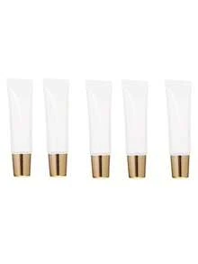 1/5支装 10毫升空PE塑料粉棕色唇彩管唇油容器软挤压管透明润唇膏管带蝴蝶结球钥匙扣，价格实惠，适合作为圣诞礼物、化妆品、化妆工具、廉价商品、礼品、女士礼品、圣诞礼物、赠品、旅行用品、旅行必备品。 - 彩色 - 查看 28