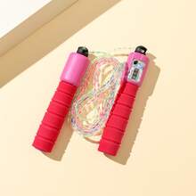 1pc 2.5m Long Foam Counting Jump Rope, Anti-Slip Handles Aerobic Exercise Rope, PE Exam Sports Training Equipment, Precise Counting Fitness Jump Rope, Home Fat Burning Tool, Suitable For Student Training, PE Class Jump Rope