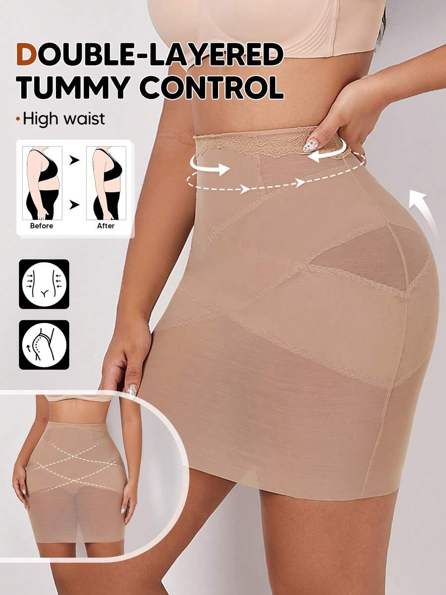 Women's High Waist Seamless Double Layer Slimming Camisole Dress