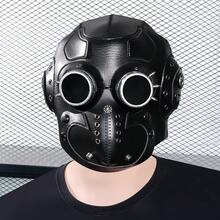 Motorradmaske/Kopfbedeckung, Pestmaske im Steampunk-Stil, Karnevalsartikel. - FPBM092BK - Übersicht 5