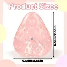 1 Pcs Handmade  Strawberry Squishy Toys - Super Soft Squishies Fidget Toys Squeeze For Kids And Adults, Includes Pink, Pink Glitters And Red Strawberries(3 Color Toys Assorted) - Đỏ - Xem 3