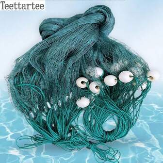 Teettartee Red de pesca resistente, red de pesca para estanque, red de arrastre, red de arrastre, red de limpieza de estanque, red de barrera, malla reforzada de 5 cm/1,96 pulgadas para embalse, lago, pesca en estanque