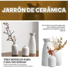 Jarrones de Cerámica,Pequeño Florero para Centro de Mesa,Jarrón Clásico,para La Decoración del Hogar Moderno,Mesa de la Boda,Fiesta,Escritorio,Sala de Estar,Dormitorio de Oficina - beige - Ver 10