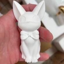 Figura de arcilla aromática de gato Gigi con base moldeada blanca, juguete de manualidades de arcilla modelada hecho a mano, decoración de mascota de gato