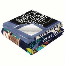 Teacher Appreciation Gifts , Best Teachers Day Gifts From Student, End Of Year Teachers Gift Idea, Teacher Gifts For Graduation Birthday Back To School Blanket,Super Soft Flannel Printed  Blanket,As Birthday Gifts, Family, Wedding, Souvenir Blankets, Polyester Blankets Suitable For All Seasons, Washable, Machine Washable, Lightweight, Breathable, Comfortable, Warm, Unique, 280gsm For Him, Her Personalized Ideal Gifts For Her, Him,  Perfect Nap, Camping, Travel, Home, Daily Life, Office Decoration, Birthday, Anniversary, Valentine's Day, Thanksgiving, Christmas, Halloween, Mother's Day, Father's Day, Wedding, New Year Gifts ,Sofa,Bed,Car,Bedroom,Living Room,Office,  Outdoor Camping, Beach,Wall Decoration - 多色6 - 查看 5