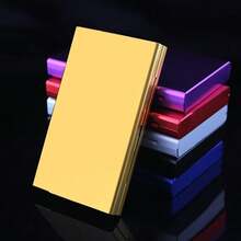 Metal Cigarette Case For 100mm Slim Cigarettes Alloy Shell Holds 20 Slims 2 Rows Pocket Size Lightweight For Men And Women (Gold 1 Pack) - A - Xem 2