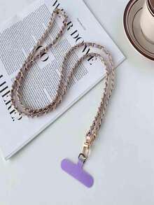 优质长款金属链项链挂绳，不褪色编织PU皮革手机挂绳，时尚肩背/斜挎手机壳挂绳 - 彩色 - 查看 14