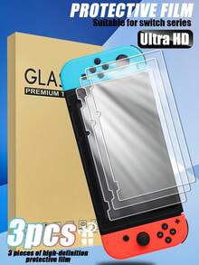 【3片装】屏幕保护膜,兼容Switch 2,0.3mm厚/无气泡/超清晰/9H硬度/防刮/防碎/防指纹(透明),兼容Switch/Switch Lite/Switch OLED/Switch 2 - 透明 - 查看 9
