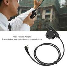 Adaptador De Auriculare Para Walkie Talkie Icom V8 V80 V82 - Negro - Ver 3