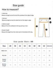 Men's Fashionable Distressed Color Block Denim Jeans - Khaki - View 10