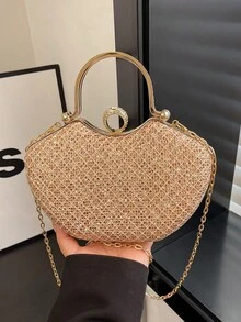 2025新款宴会手提包，搭配旗袍，小巧包包，亮片链条单肩包，百搭 - 彩色 - 查看 13