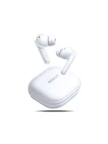 Honor Auriculares inalámbricos Earbuds X9 con cancelación de ruido: batería de larga duración con estuche de carga portátil, control táctil de un solo botón, detección en el oído, sincronización de audio de baja latencia, color blanco. - Blanco - Ver 1