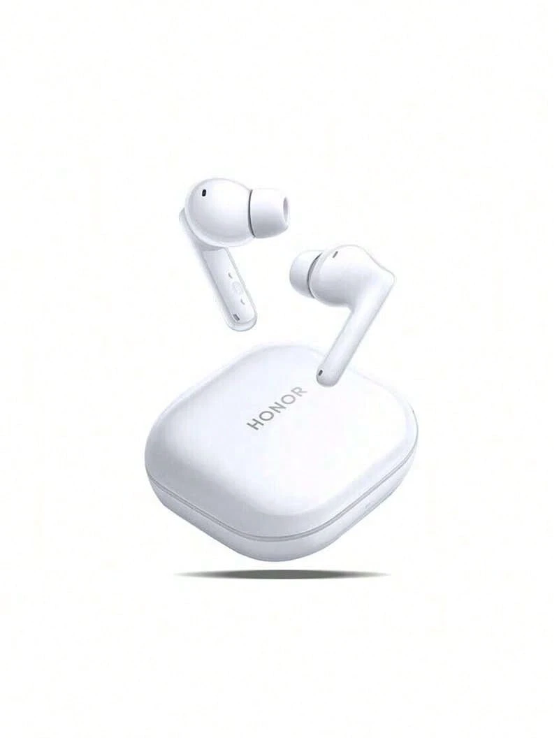 Honor Auriculares inalámbricos Earbuds X9 con cancelación de ruido: batería de larga duración con estuche de carga portátil, control táctil de un solo botón, detección en el oído, sincronización de audio de baja latencia, color blanco. - Blanco - Ver 1