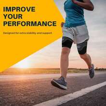 1pc Thigh Compression Sleeve, Leg Wrap Support Brace, Suitable For Men And Women Outdoor, Running, Basketball, Sports & Fitness - Black - View 7