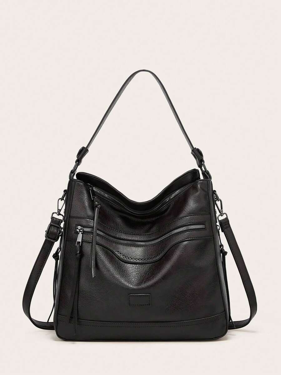 时尚百搭高品质单肩包 - 黑色 - 查看 1