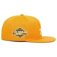 AR 1pc Men Gothic Letter Embroidered Baseball Cap, Adjustable Outdoor Sun Protection Casual Hat, Spring/Autumn