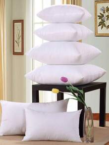 1pc Modern White Home Pillow Insert, Made Of Durable Polyester Fiber Filling And Plush Polyester Fabric, High Elastic Cotton Filling, Soft And Fluffy White Decorative Throw Pillow Insert - Multipurpose Square Cushion Insert, Also Suitable For Home Decor, Living Room, Bedroom, Car, All Seasons, Christmas, Outdoor, Christmas Decoration