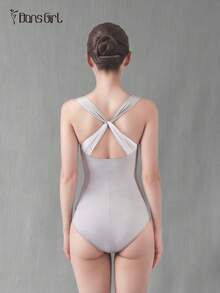 DonsGirl 女士芭蕾舞紧身衣 - 浪漫层叠网纱面料和交叉细节设计 - 舞蹈表演和训练的理想之选