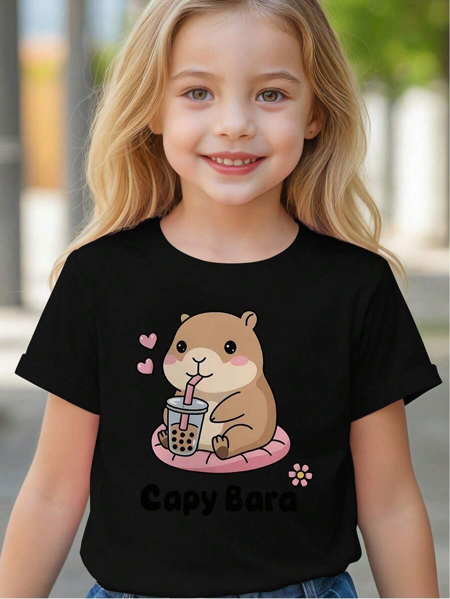 Camisetas para niñas jóvenes - Negro - Ver 1