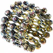 2 En 1 Anillo Piedra Del Zodíaco Cadena Chapada En Oro Collar Pulsera Mal De Ojo Anillos De Apilamiento De Oro os De Rosario Joyas Encantos o De Dedo Cobre Plateado - como se muestra-2 - Ver 11