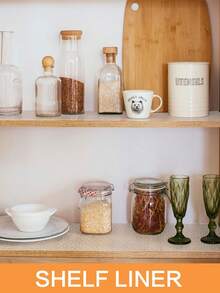 1 rulle halkfri vattentät lådmatta - Multifunktionell EVA-hylla och lådunderlägg för kök, badrum, skrivbord, kylskåp - Tvättbar, olje- och fläckbeständig, ingen kantvärme, lätt att klippa för att passa, köksorganisatör, elegant design, slät yta