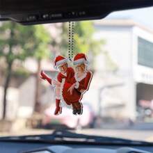 2D Flat-Personalized Couple Portrait Christmas Ornament, Custom Photo Funny Face Picture Acrylic Ornament,Christmas Gift For Him,Put Your Face On It - Multicolor - View 5