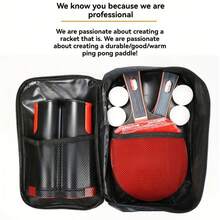 Boli Table Tennis Racket Set, 2 Paddles 4 Balls With Net Frame, Training & Entertainment, Beginner Home Racket, Horizontal Grip - Black - View 9
