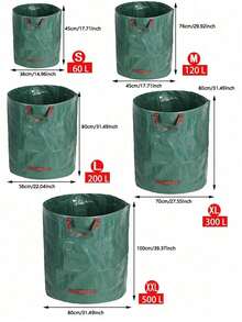 Durable PP Garden Trash Bags, Reusable Lawn And Leaf Collection Bags