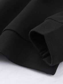 DIY Workshop: A Customizable Women's Hoodie With Photos And Text. Personalize It With Lucky Numbers And Blessings. Perfect For Yourself, Your Partner, Family, Pets, Or Friends. Ideal For Halloween, Christmas, Back-To-School, Fall/Winter Wear, Holiday Gifts, Birthday Presents, And Parties. Plus-Size Women's Winter Hoodie. - Black - View 7
